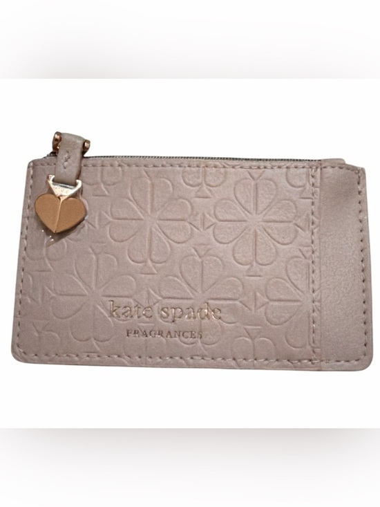 kate spade Handbags - kate spade pale pink embossed coin purse/cardholder with gold logo